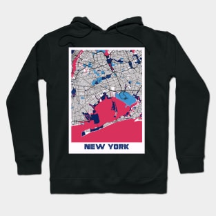 New York - United States MilkTea City Map Hoodie